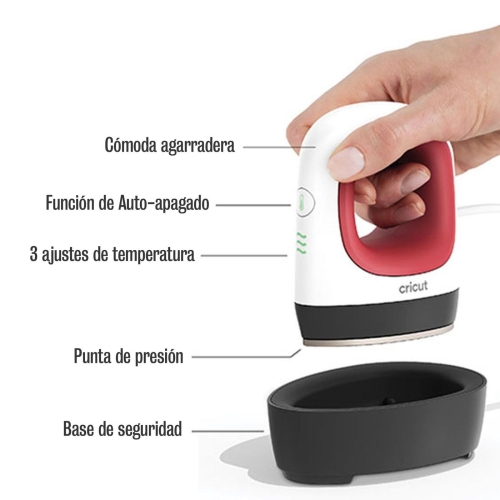 Plancha de calor Easypress Mini color frambuesa Cricut - Imagen 3