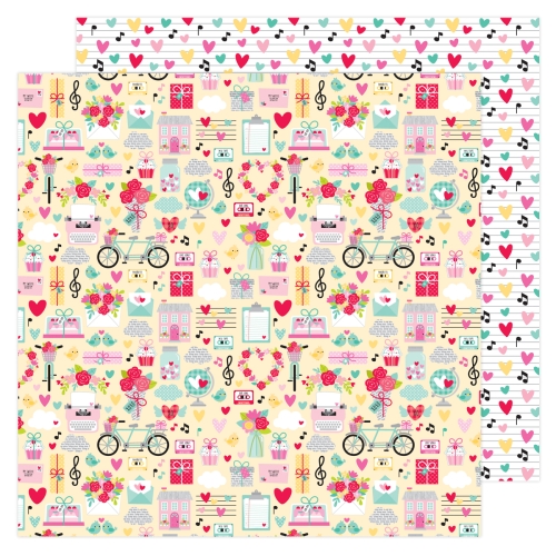 Papel 12x12 - Love notes