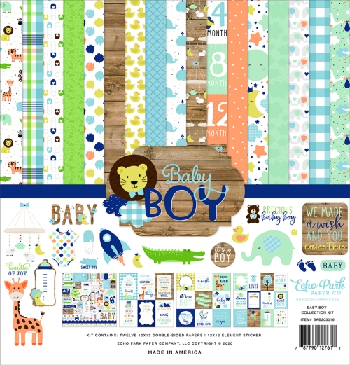PAQUETE DE PAPELES DECORADOS - COLECCIÓN COMPLETA - BABY BOY