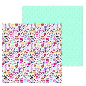 PAPEL 12X 12 - FRENCH KISS - FRENCH KISS