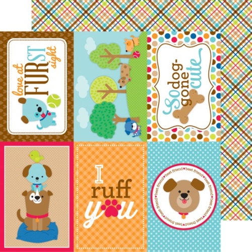 Papel 12x12 - Puppy love - plaid to the bone