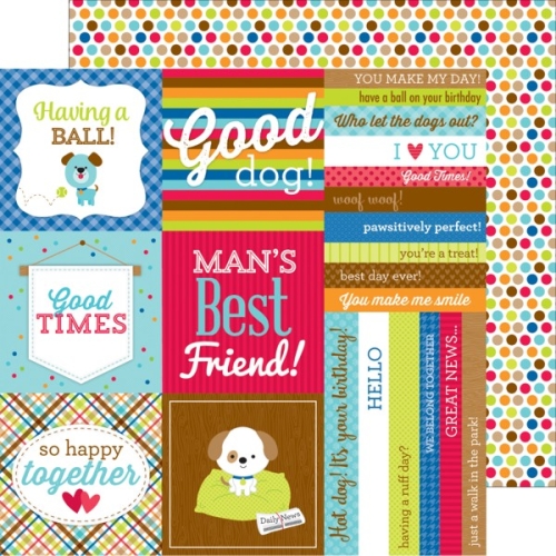 Papel 12x12 - Puppy love - see spot run