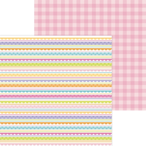 Papel 12 x12 - easter egg stripe - Hippity hoppity