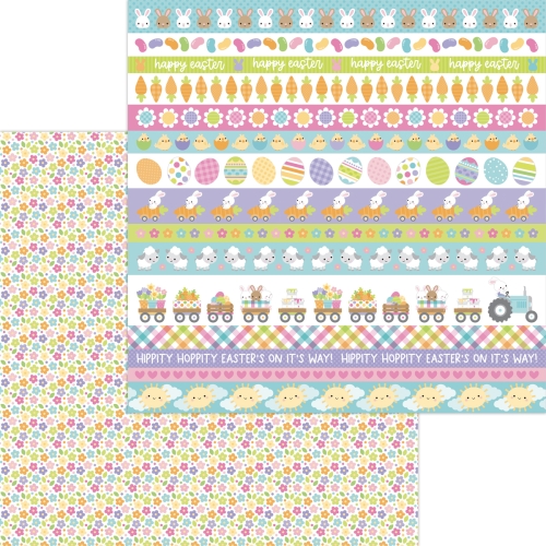 Papel 12 x12 - spring meadow - Hippity hoppity