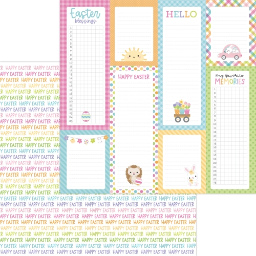 Papel 12x12 - happy-easter - Hippity hoppity