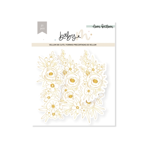Die cuts de vellum - BABY M