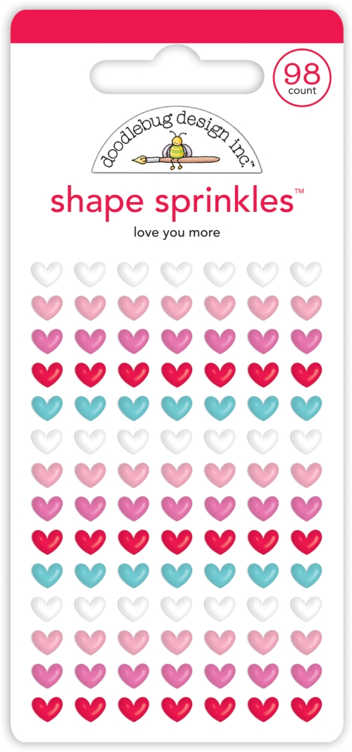 Calcomanía con epoxy - Sprinkles - love you more