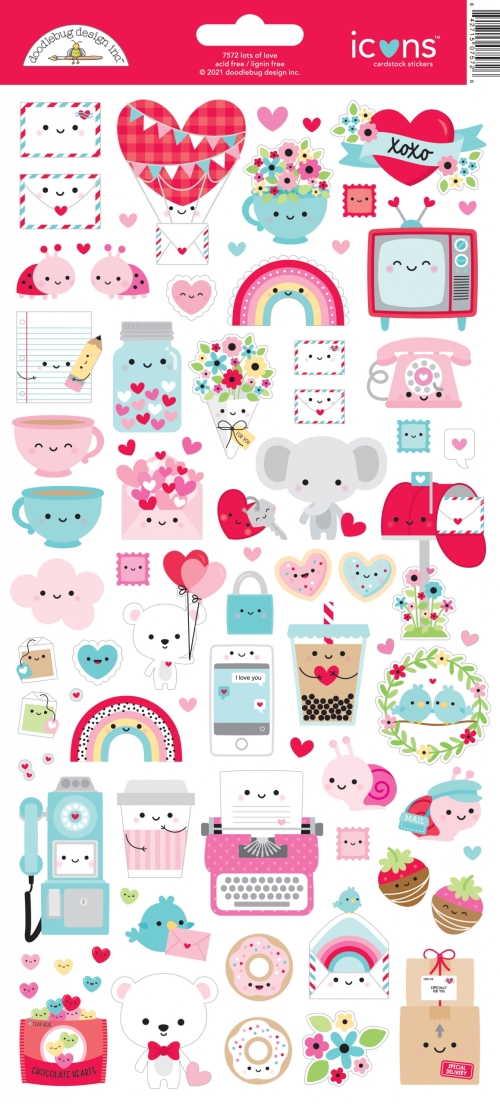 Calcomanias 6x12 - Icons - Lots of love