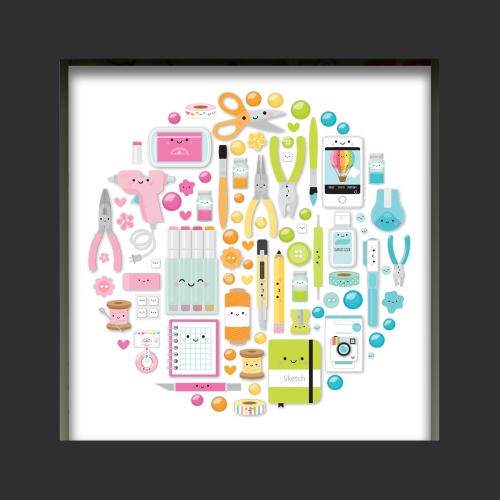 Shadow box insert kit - Cute & Crafty - Imagen 2