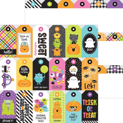 Monster madness - Papel 12"x12" - tricky treat tags