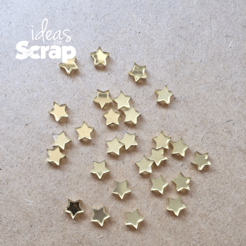Figuras de estrellas - metacrilato dorado.
