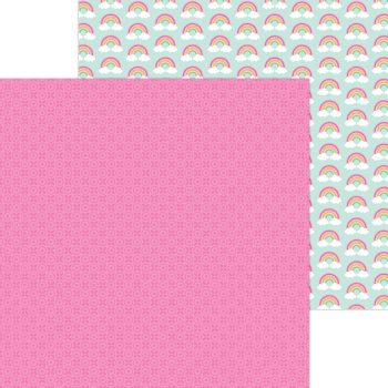 Papel 12x12 - hello again - pink poppies
