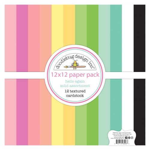 Hello again - textured-cardstock - pack