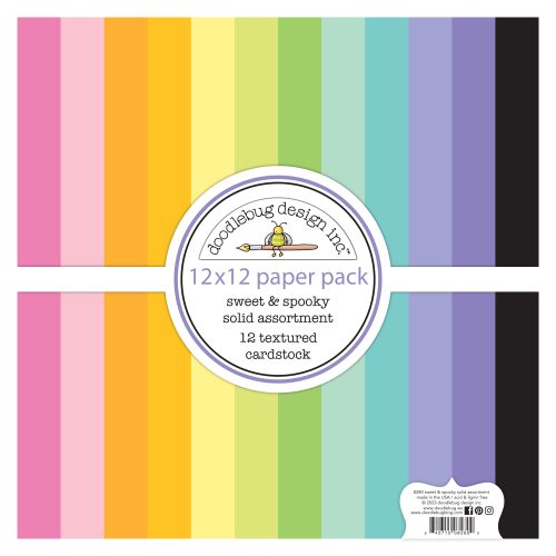Paquete de papeles cardstock con textura - sweet & spooky
