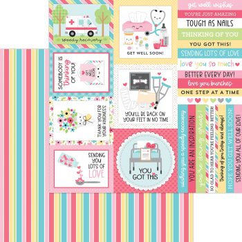 Papel 12x12 - Happy healing - candy striper