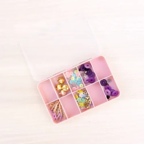 Mini caja con compartimentos - Kimidori Colors - Rosa
