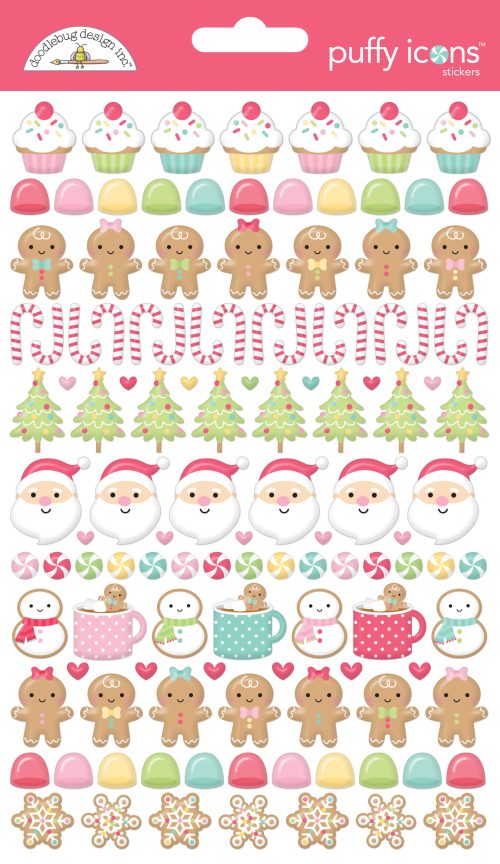 Calcomanias puffy - Gingerbread kisses