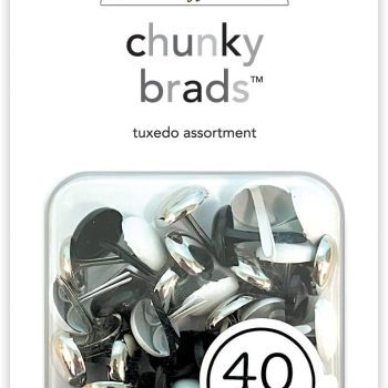 Chunky brads - tuxedo