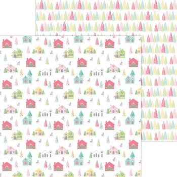 Papel 12x12 - tinsel time - tinsel town