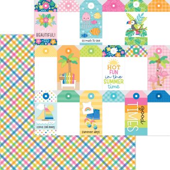 Papel 12x12 - beach picnic double-sided cardstock