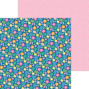 Papel 12x12 - let's luau double-sided cardstock