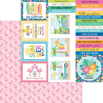 Papel 12x12 - flamazing flock double-sided cardstock