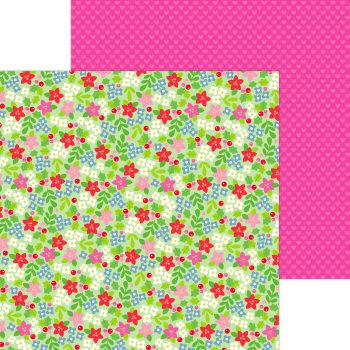 Papel 12x12 - oh what fun - berry christmas double-sided cardstock