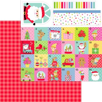 Papel 12x12 - oh what fun - festive flannel double-sided cardstock