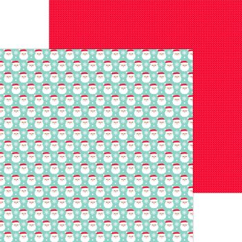 Papel 12x12 - here comes santa double-sided cardstock