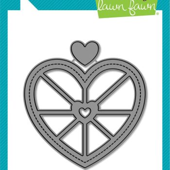 Troquel - stitched happy heart geo frame add-on