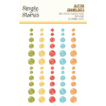 Say Cheese Classic Pooh Birthday Glitter Enamel Dots