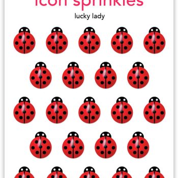 Calcomanias con epoxy – shape sprinkles- Lucky me – lucky lady icon
