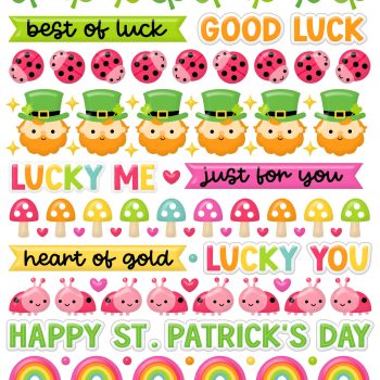 Calcomanias acolchonadas - lucky me puffy icons stickers