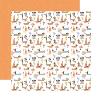 Papel 12x12 - Party Animal - Party Puppies