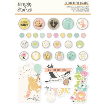 Say Cheese Classic Pooh Baby's Decorative Brads