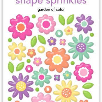 Calcomania - garden of color - shape sprinkles