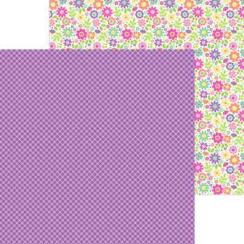 Papel 12x12" - color me crafty - plaid it's purple
