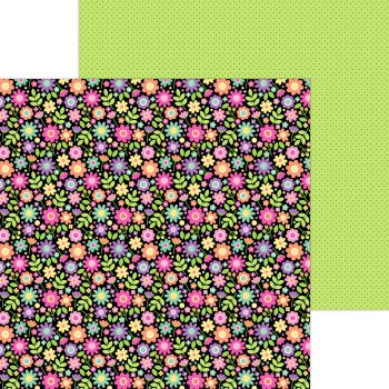 Papel 12x12" - color me crafty - garden girl
