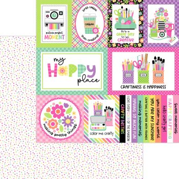 Papel 12x12" - happy dots double-sided cardstock