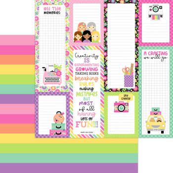 Papel 12x12 - crafty colors double-sided cardstock