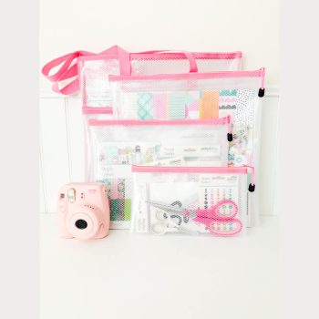 Craft Storage - Mint-pink