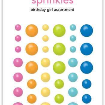 Calcomania con epoxy - birthday girl - assortment sprinkles