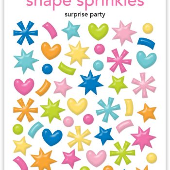 Calcomania con epoxy - surprise party - shape sprinkles