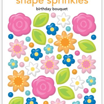 Calcomania epoxy - birthday bouquet - shape sprinkles