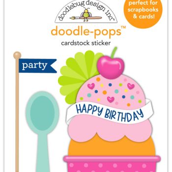 Calcomania con dimensión - sundae sprinkles - doodle-pops