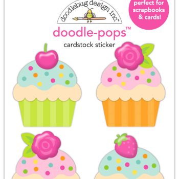 Calcomania con dimension - cute cakes - doodle-pops