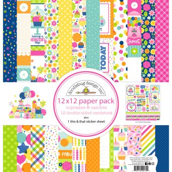 Paquete 12x12 - cupcakes & candles 12x12 paper pack